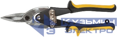 Ножницы по металлу "Aviation" усилен. прорезин. ручки прямые 250мм FIT 41470