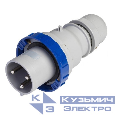 Вилка эл. каб. 63А 2P+E 230В IP67 DKC DIS2186333