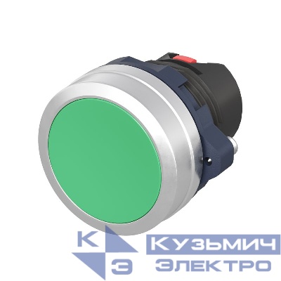 Головка кнопки плоская без фиксации алюм. кольцо зел. DKC M22P-FMGA