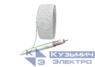 Кабель коаксиальный SAT 703 B.Cu/оплетка Cu 75проц. PVC 75Ом бел. (м) Эра Б0044612