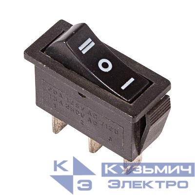 Выключатель клавишн. 250В 10А (3с) "ON-OFF-ON" черн. с нейтралью (RWB-411; SC-791) Rexant 36-2220