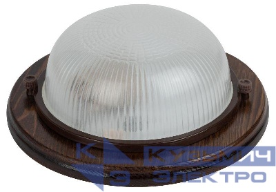 Светильник "Кантри" НБО 03-60-021 max 60Вт E27 IP54 D220 круг дерево/стекло клен ЭРА Б0048414