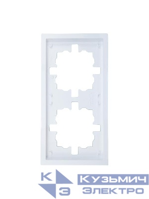 Рамка 2-мест. горизонт. ZIMA бел. LEZARD 704-0200-147