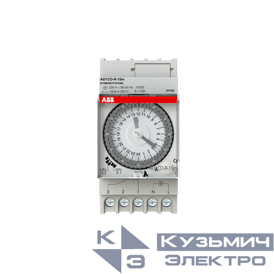 AD1CO-R-15m Реле времени суточное 2CSM208151R1000