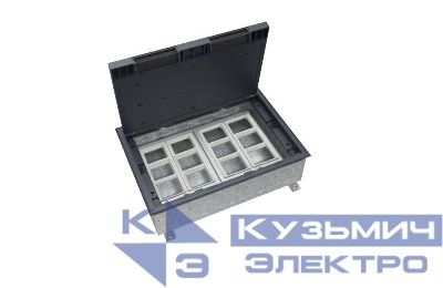 Люк MultiDesk MDK10 на 24мод. IP40 с монтажной коробкой для бетонных полов SE MDK10224