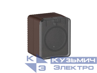 Розетка 1-м ОП AtlasDesign PROFI 16А IP54 250В заземл. защ. шторки корич. SE ATN546045