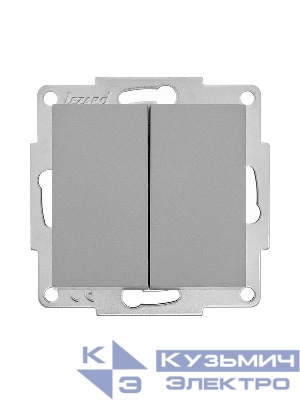 Выключатель 2-кл. СП Vesna механизм платина LEZARD 742-3588-101