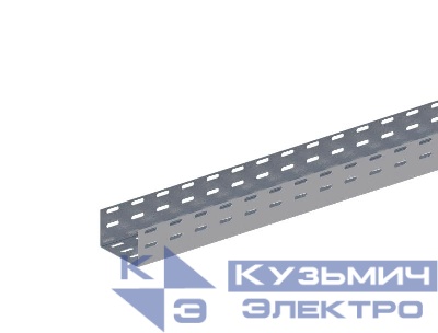 Лоток монтажный листовой перфорированный 100х50 L2000 сталь 1.5мм ЛПП.100.50.2000.1.5.1 гор. оцинк. СОЭМИ Н0121111342