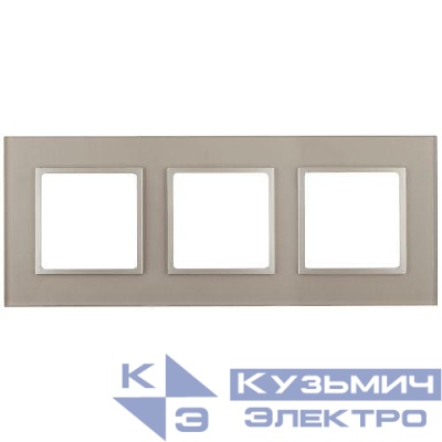 Рамка 3-м 14-5103-04 стекло Elegance шампань+шампань ЭРА Б0034509
