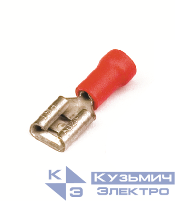 Наконечник изол. "розетка" 0.25-1.5кв.мм А=2.8х0.5мм кр. (уп.100шт) DKC 2A04P