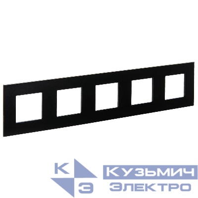 Рамка 5-м SKANDY SK-F35Bl металл черн. IEK SK-M52-M-K02