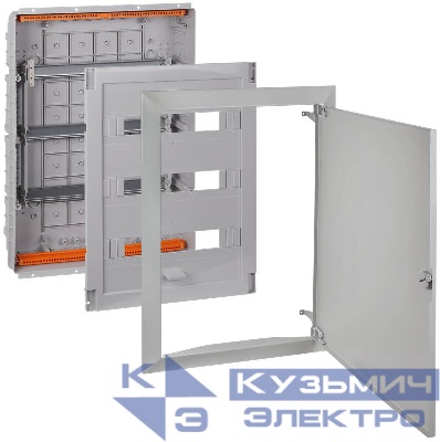 Щит СП 54мод. Тусо 686х518х125мм с метал. дверцей сер. Ruvinil 68154МС