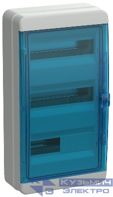 Корпус КМПн-36 TEKFOR IP65 син. прозр. дверь пластик. IEK TF5-KP72-N-36-65-K03-K07