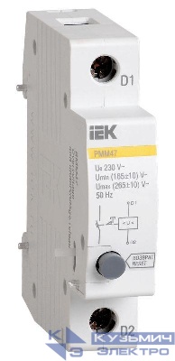 Расцепитель минимального и максимального напряжения РММ47 на DIN-рейку KARAT IEK MVA01D-RMM