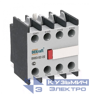 Приставка контактная ПК-03 лицев. доп. контакты 2НО+2НЗ DEKraft 24105DEK