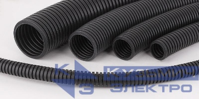 Труба гофрированная ПВХ легкая d32мм с протяжкой черн. (уп.25м) Ruvinil 13201Ч