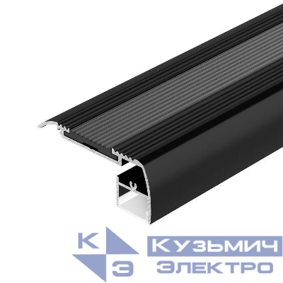 Профиль STAIR-W65-2000 ANOD BLACK L2000 алюм. Arlight 045663
