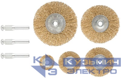 Корщетки со штифтом (колеса 25/38/50/63/75мм) (уп.5шт) MOS 38570М