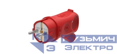 Вилка угловая 16А 2P+E 250В IP44 MultiSet каучук красн. SE MST1402RD