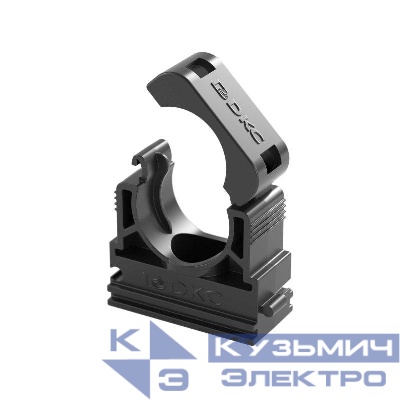 Держатель для труб (клипса) d17мм с крышкой полиамид черн. DKC PASW17N