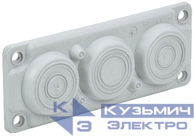 Ввод кабельный мембранный 6 отверстий d6-59мм IP65 сер. TITAN IEK TI-00D-MC-006-65