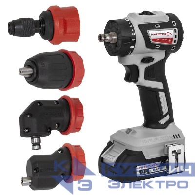 Дрель-шуруповерт аккумуляторная бесщеточн. ДА-13/18В 50 комби АПИ (Li-ion кейс 2 аккум. 2А.ч 4 насадки) ИНТЕРСКОЛ 776.2.2.79