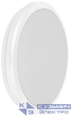 Светильник светодиодный ДПБ 3001 12Вт IP54 4000K круг бел. IEK LDPB0-3001-12-4000-K01