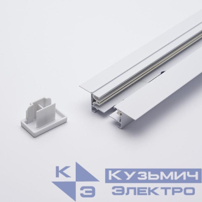 Шинопровод встраиваемый для трековых светильников бел. 2м в наборе токоввод заглушка крепление CAB1004 FERON 10353