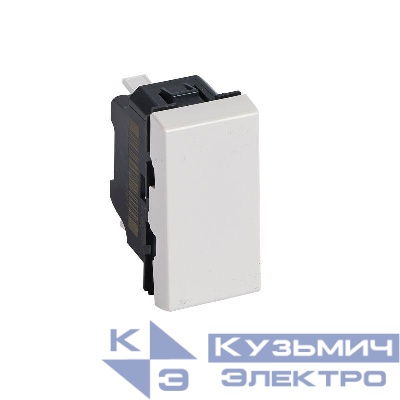 Выключатель кнопочный 1-кл. 1п 1мод. СП Mosaic 6А перекидн. механизм бел. Leg 077031