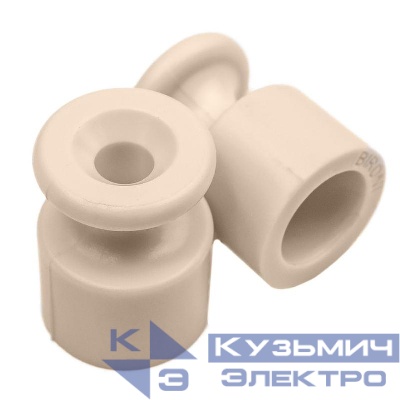 Изолятор для наружного монтажа пластик песочн. зол. (уп.10шт) Bironi B1-551-24-10