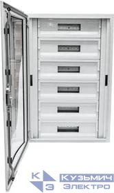 Корпус щита распределительного 600х900х100мм DIN-рейки 120M(6х24) навесной прозр. дверца из гнутого стекла метал. сер. Cetinkaya Pano CPD6009010SAPS