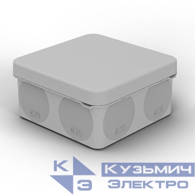 Коробка распаячная для прямого монтажа ОП HF 80х80х40 IP67 (мембранные вводы) Rexant 28-3078