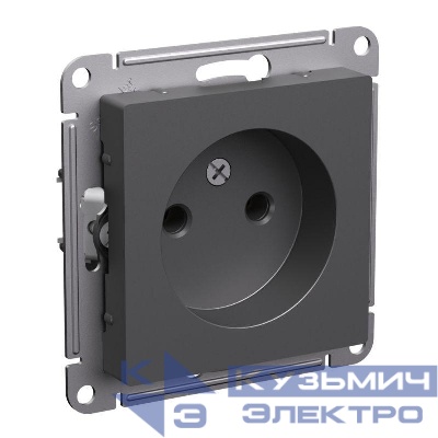 Розетка AtlasDesign 16А без заземл. без шторок механизм базальт SE ATN001441