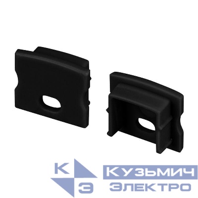 Заглушка LINE-1715 с отверстием BLACK пластик (комплект) Arlight 044277