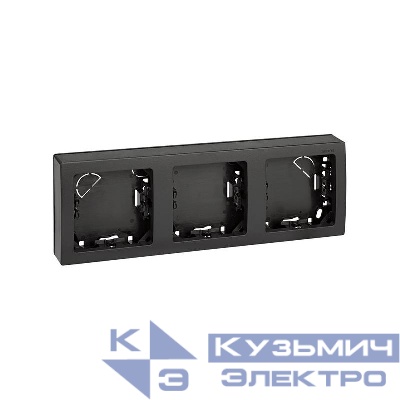 Рамка 3-м Simon73 Loft 75х217мм горизонт. графит Simon 73630-62