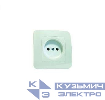 Розетка 1-м СП Lillium N 10А без заземл. бакелит бел. Makel 55022