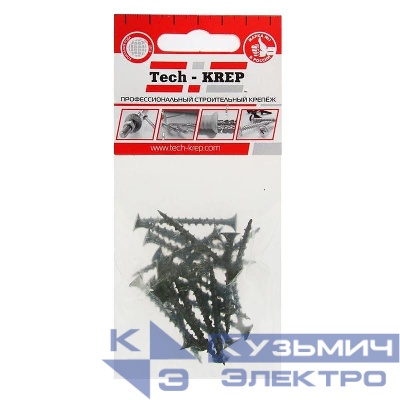 Саморез гипсокартон-дерево 3.8х41 (пакет) (уп.25шт) Zitar 102372