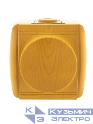 Розетка 1-м ОП Nata 16А IP20 с заземл. с защ. крышкой керамика ольха LEZARD 710-0700-123