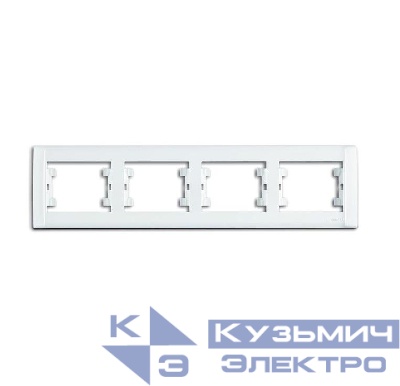 Рамка 4-м Defne горизонт. бел. Makel 42001704