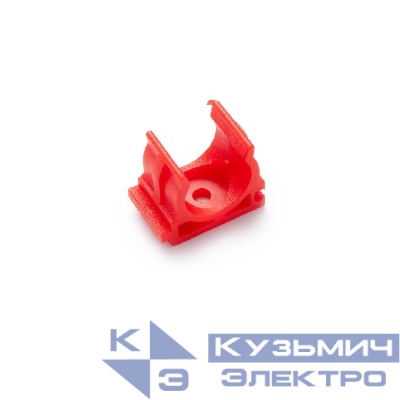 Крепеж-клипса для сантехнических труб для монтажных пистолетов (20 мм, красный, 100 шт/уп)