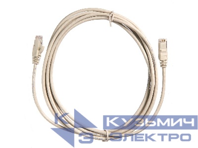 Патч-корд UTP4 cat.6, 3.0м, литой коннектор, серый, Netko CKC