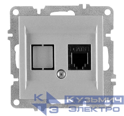 Розетка телефонная 1вых. СП 1мод. LAVIN/KAREN RJ45 кат.3 механизм сер. ARVIA 50 03 2000 221