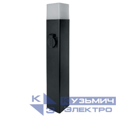 Светильник DH0206 E27 230В садово-парковый с розеткой столб черн. FERON 11682