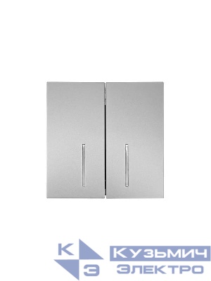 Выключатель 2-кл. с индик. СП ZIMA IP20 10А безвинт. зажим сер. матов. LEZARD 704-7488-112QC