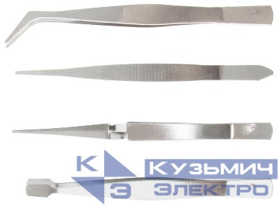 Пинцеты набор (уп.4шт) КУРС 67443