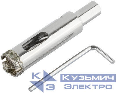 Коронка кольцевая алмазная по керамограниту камню и кафелю 16х70мм с центровочным сверлом FIT 16206