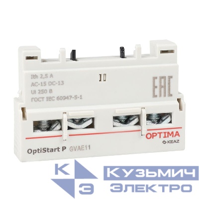 Блок контактов фронтальный OptiStart ME GVAE11 КЭАЗ 354832
