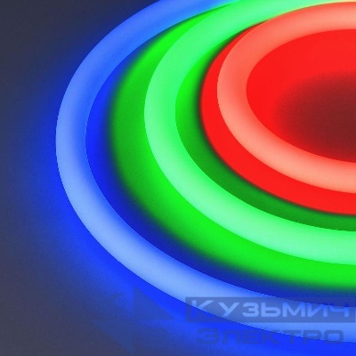 Лента светодиодная MOONLIGHT-TOP-F280-D25mm 24V RGB 360deg 14.4Вт/м IP65 3535 wire x1 прямой вывод кабеля герметичная (уп.5м) Arlight 037563