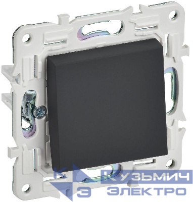 Выключатель проходной 1-кл. SKANDY 10А SK-V02G графит IEK SK-V12-0-10-K53