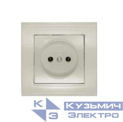 Розетка 1-м СП Бриллиант 16А IP20 без заземл. сл. кость UNIVersal 7948806